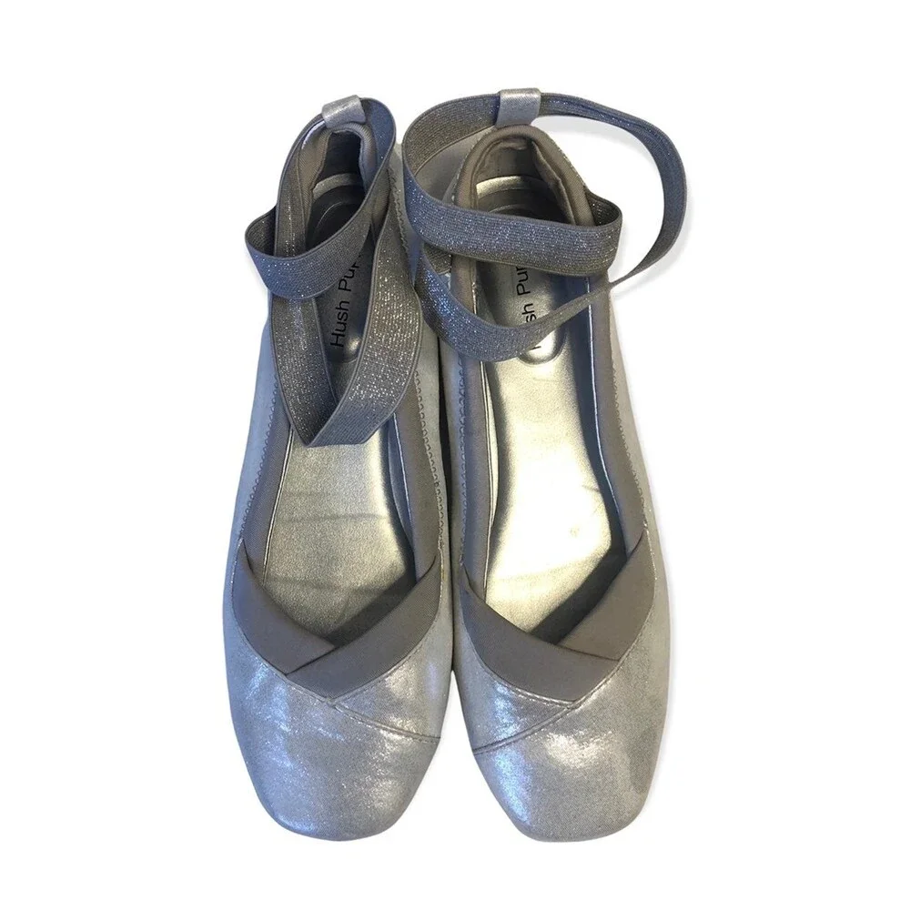Hush Puppies Girls Silver Strappy Gemma Ballet Flat